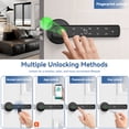 thumbnail image 3 of Keypad Door Lock with Handle, 5-in-1 Fingerprint Smart Lock App access management, Auto Lock, remote unlocking and Privacy/Passage modes for bedrooms, home offices and apartments., 3 of 8