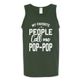 thumbnail image 2 of Wild Bobby,My Favorite People Call Me Pop-Pop Father Dad Grandpa Gift, Father's Day, Men Graphic Tank Top, Forest Green, 3XL, 2 of 3