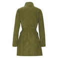 thumbnail image 6 of VEKDONE Mini Dresses for Women Vintage Long Sleeve Stand Collar Zipper Front Dress with Pockets Solid Color Slim Fit Tunic Dress Casual Bodycon Dress Green XXL, 6 of 6