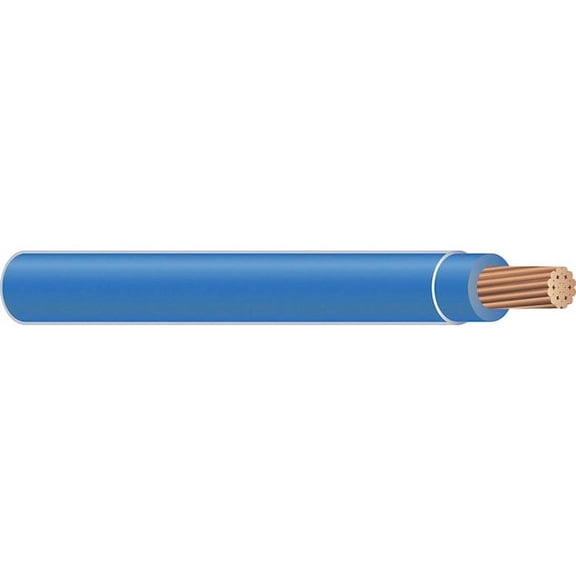 THHN Building Wire, Copper, 8 AWG, 1C, Blue, Stranded, 500 ft 20491712