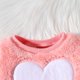 thumbnail image 3 of Gibobby Conjunto de Sudadera y Pantalón Camiseta de forro polar de manga larga con forma de corazón para niños y niñas(Rosa,18-24 Meses), 3 of 5