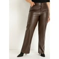 thumbnail image 6 of ELOQUII Women's Plus Size Slit Hem Faux Leather Pant, 6 of 6