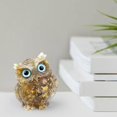 thumbnail image 3 of Crystal Owl Figurine Statue Hand-Made Fine Carved Home Decoration Birthday Gift Housewarming Gift Party, 3 of 22