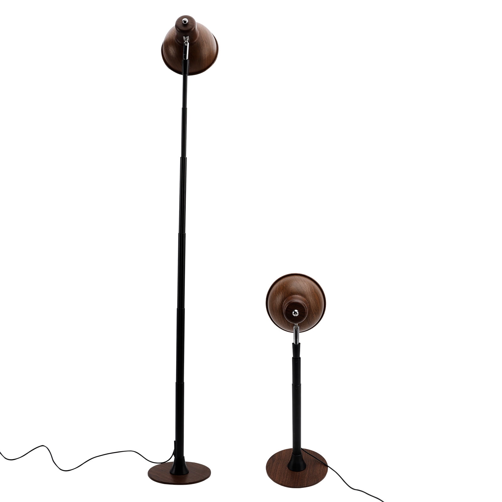 3-Color Dimmable LED Floor Lamp, Adjustable Standing Light for Living Room, Black Finish(Walnut)