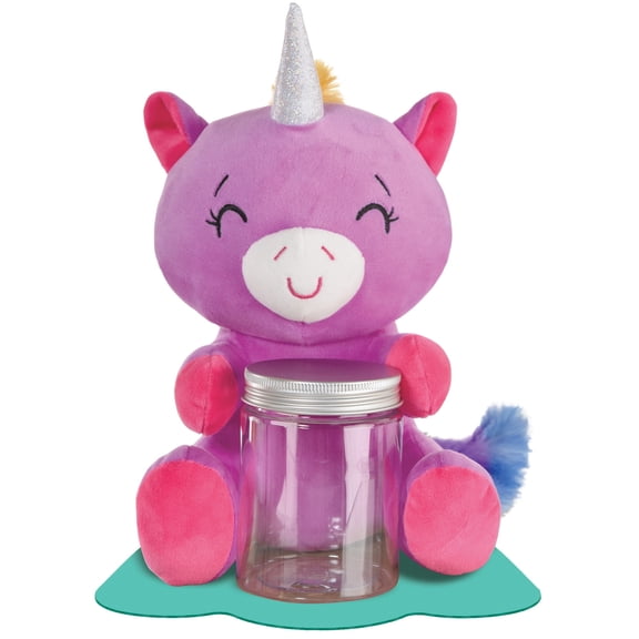 Amscan Plush Unicorn With Jar Balloon Weights, 9-15/16"H, Purple