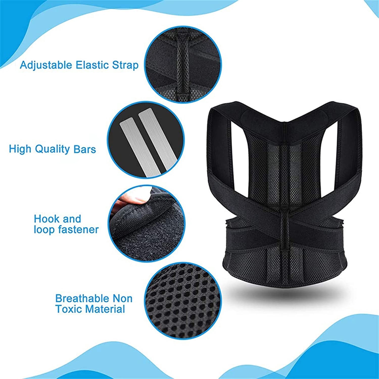 Back Brace Posture Corrector for Women and Men, Back Braces for Upper and Lower Back Pain Relief, Adjustable and Fully Back Support Improve Posture and Lumbar Support
