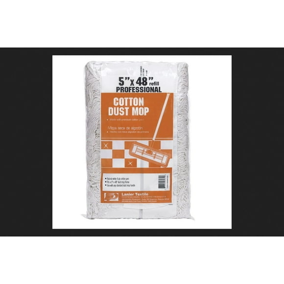 Recarga de trapeador de algodón para polvo Lanier textil 13x122 cm 4 capas