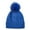 Blue, variant on Women's Ribbet Pom Pom Beanie Ski Winter Hat