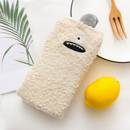 

Socks Clearance Women Lovely Coral Fleece Socks Autumn And Winter Thicken Keep Warm Floor Socks Beige Y11