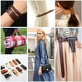 thumbnail image 6 of 1/2" / 12.5mm Leather Strap 79" / 2m Imitation Grain Leather Cord 1.7mm Thick Chocolate Perfect for DIY Crafts Guitar Belt Bracelet Jewelry Making Chocolate, 6 of 9