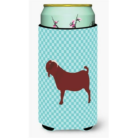 

Kalahari Red Goat Blue Check Tall Boy Beverage Insulator Hugger