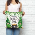 thumbnail image 2 of St. Patrick's Day Pillow Covers 16x16 Inch Decorative Throw Pillow Cover, Green Gnomes Spring Lucky Shamrocks Sofa Pillowcases Accent Cushion Case Home Decor Bedroom Living Room, 2 of 6