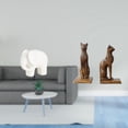 thumbnail image 2 of Colección de figuras de animales de cerámica: y gato egipcio, con almohadillas antideslizantes. Sujetalibros decorativos, soportes para estan, 2 of 7