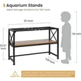 thumbnail image 2 of Aquarium Stand, 30 Gallon Fish Tank Stand with Storage, 2 Tier Metal Frame Cabinet Suitable for Fish Tank, Turtle Tank, Rustic Brown (30 Gallon), 2 of 7