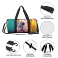thumbnail image 4 of Saiise Sac de Voyage Rond Cheval Blanc Aquarelle Grande Capacité Pliable Gym Sports Weekender Léger Toile, 4 of 6