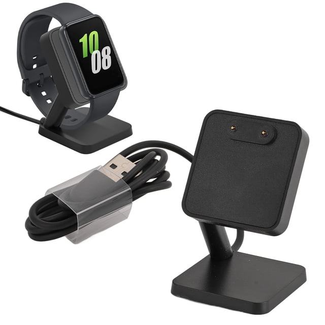 Smartwatch Charging Dock Replacement Charger Stand Holder Magnetic Cable USB for Fit 3 SM-R390 Black