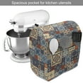 thumbnail image 2 of Moroccan Stand Mixer Cover, Grid Style Square Pattern Ornamental Oriental Tunisian, Kitchen Appliance Organizer Bag Cover with Pockets, 5 Quarts, Dark Orange Slate Blue, by Ambesonne, 2 of 4