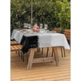 thumbnail image 3 of Outdoor Tablecloth with Umbrella Hole for Patio/Picnic/Party/Camping, Black Grey Waterproof Table Cloth Rectangle Table Cover Washable, Abstract Geometric Color Block Oil Painting (54"x 80"), 3 of 8