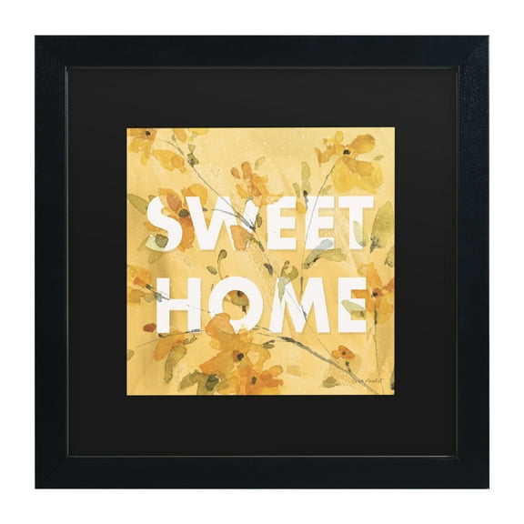 Lisa Audit 'Happy Yellow 16A' Matted Framed Art