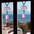 thumbnail image 3 of Accesorios rosas para coche, espejo retrovisor de cristal de cuarzo rosa, accesorios colgantes, adorno colgante de cristal para coche, 3 of 4