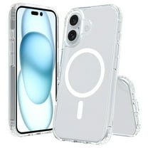 Dteck Magnetic Case for iPhone 17,Shockproof TPU PC Case Compatible with Mag Safe Transparent Anti-Yellowing Slim Back Cover,Clear