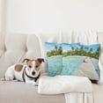 thumbnail image 4 of Ambesonne Tropical Throw Pillow Cover 2 Pack, Maldives Island Beach, 18", Fern Green Turquoise, 4 of 5