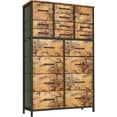 thumbnail image 2 of HOMEFORT 18 Drawer Dresser for Bedroom, 57" Tall Fabric Chest of Drawers, Large Capacity Storage Organizer Tower for Closet, Nursery, Living Room, Hallway, Entryway, Rustic Brown, 2 of 8