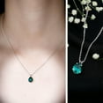 thumbnail image 3 of Rosec Jewels 1.75 CT Created Emerald Solitaire Necklace for Women, 925 Sterling Silver, 3 of 8