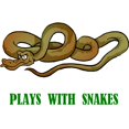 thumbnail image 2 of CafePress - Plays With Snakes.T... - Cute Infant Baby Football Bodysuit, 2 of 3