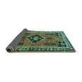 thumbnail image 2 of Ahgly Company Indoor Square Persian Turquoise Blue Traditional Area Rugs, 6' Square, 2 of 4