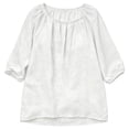 thumbnail image 5 of Yteetum Women's Summer Cotton Linen Tops Oversized Crewneck Half Sleeve Shirts Womens Casual Solid Round Neck Loose Breathable Quickly Dry Short Sleeve T Shirts, 5 of 5