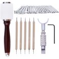 thumbnail image 1 of 20 Pcs Stamping Tools for Leather Craft Carving, Leather Carving Working Saddle Making Tools Set, 1 of 5