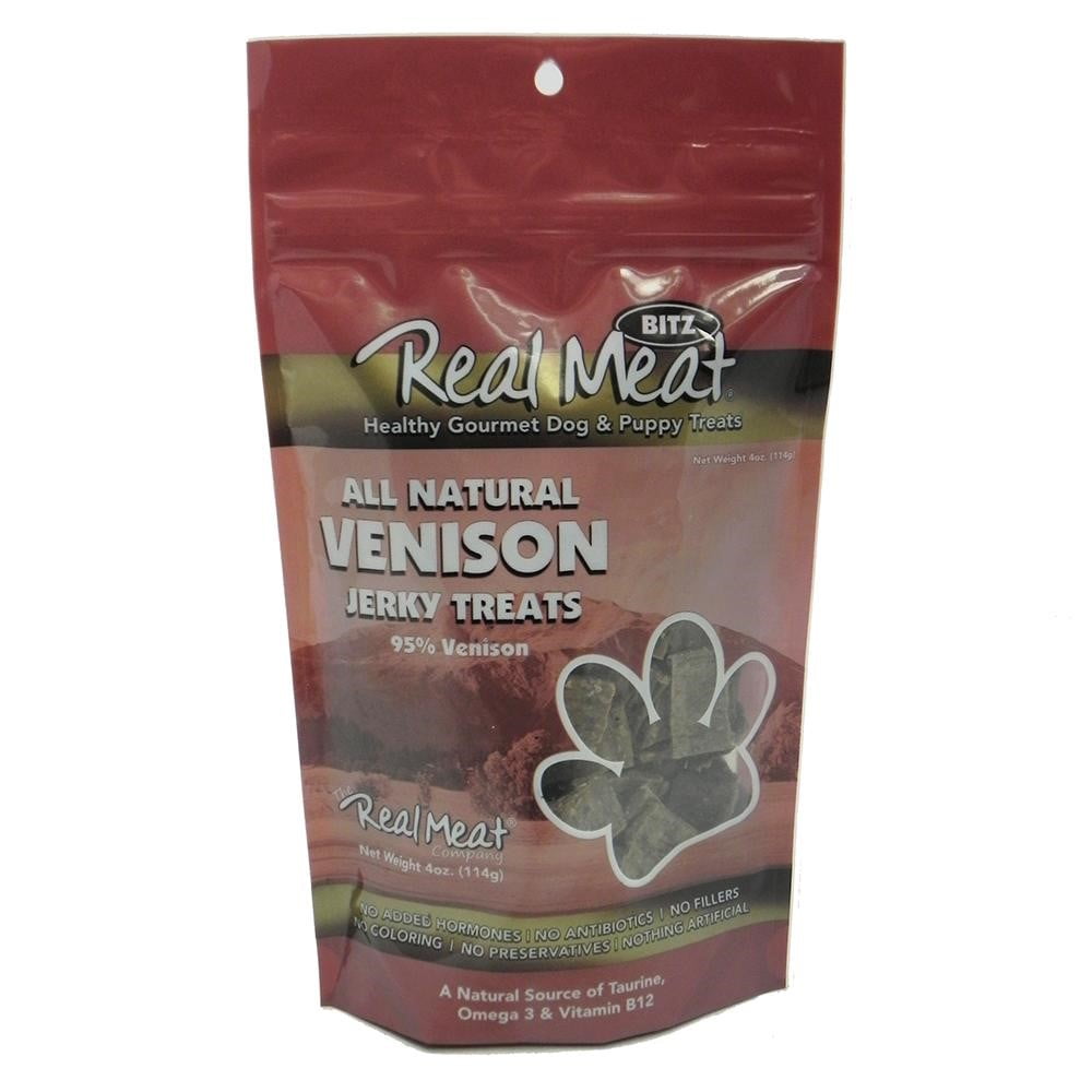 Real Meat Jerky Dog Treats Venison 4 Ounce