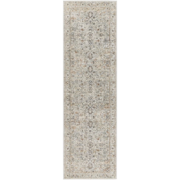 Nourison Oushak Home Traditional Vintage Indoor Rug Light Grey 2'3" x 7'6"