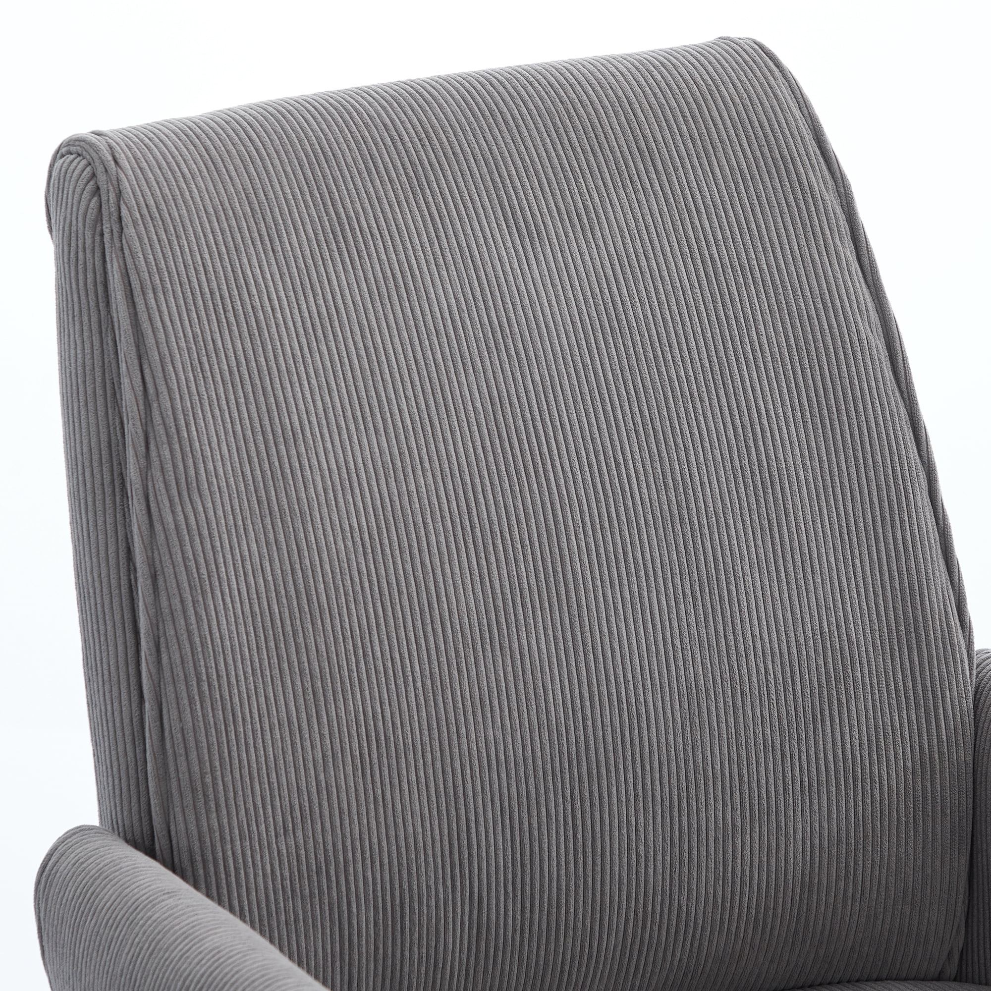 Leumius Mid-Back Liftable Office Chair with Striped Fabric and Ergonomically Designed Accent Chairs for Office Bedroom Dressing Table Gray