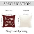 thumbnail image 2 of Burgundy Modern Pillow Covers 16x16 Set of 4,Decorative Couch Throw Pillow Cover for Sofa Living Room, Red and Cream Farmhouse Cushion Case Outdoor Home Decoration(Burgundy), 2 of 6