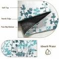 thumbnail image 2 of Teal Blue Leaves Area Rug 4x6 Washable Rug Non Slip Summer Botanical Large Area Rug Indoor Floor Carpet for Entryway Bedroom Kitchen Living Room Home Office Dining Room Nursery, 2 of 8