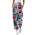 thumbnail image 2 of Women Baggy Christmas Printed Sweatpants Tapered Leg Drawstring Lounge Joggers with Pockets, Casual Jogging Pants Fall Clothes, 2 of 6