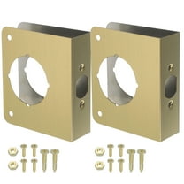 Uxcell Door Reinforcement Plate for 1-3/8" Thick Door and 4-1/2" Size Knob Lock 1-3/8"; 4-1/2" Gold