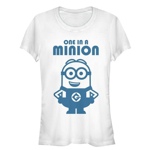 Junior's Despicable Me One in Minion Smile Graphic Tee White Medium