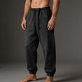thumbnail image 5 of Xdegoge Denim Jogger Pants for Men Washed Trousers Cuffed Hem Relaxed Fit Elastic Waist Athletic Sweatpants with Pockets Casual Wear Daily Street Bottoms, 5 of 7