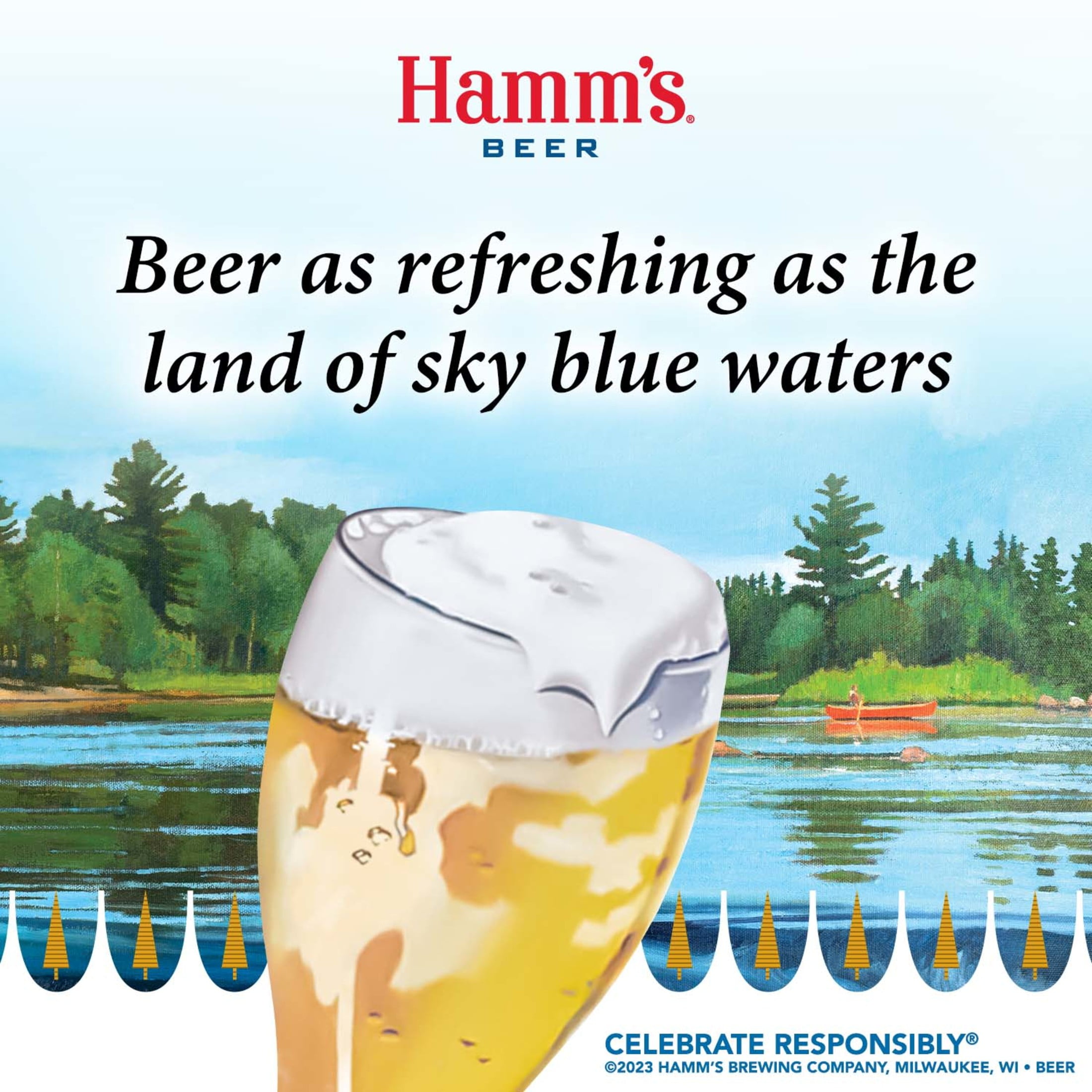Hamm's American Beer, 30 Pack, 12 fl oz Aluminum Cans, 4.7% ABV