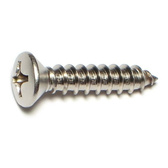 #14 x 1-1/4" 18-8 Stainless Steel Phillips Oval Head Sheet Metal Screws SMSOSS-215