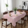 thumbnail image 6 of Pink Christmas Table Cloth Waterproof Tablecloths, Xmas Snowflake Winter Tablecloth Dining Table Cover for Kitchen Party Tabletop Outdoor, Rectangle Tablecloth 52x70 Inch, 6 of 9