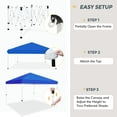 thumbnail image 2 of COOS BAY 10'x10' Outdoor Instant Canopy Tent with Roller Bag, Pop up Sun Shelter for Beach, Sports, Camping, and Party, Blue, 2 of 7