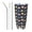 Straw Three-piece Set, variant on Picia Turtle Pattern 20 oz Tumbler Stainless Steel Vacuum Insulated Coffee Ice Cup Double Wall Travel Flask Dual Lid Water Bottle, Eco-friendly Car Cup-Without Straw