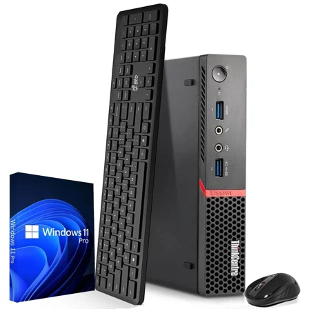 Restored Lenovo Mini Desktop PC -Intel Core i3-6th Gen (3.20 GHz) - 16GB DDR4 RAM, 128GB SSD - Wi-Fi, Keyboard & Mouse - Win 11 Pro (Refurbished)