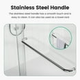 thumbnail image 4 of 56"-60"W x 70"H Semi-Frameless Double Sliding Shower Door, Bypass Shower Enclosure with 1/4" Thick Tempered Glass, Chrome Finish for Modern Bathroom, 4 of 9