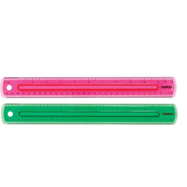 Staples 12" Imperial/Metric Scales Ruler (51885) 2772892