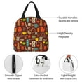 thumbnail image 3 of Yiaed Retro Coffee Print Insulated Lunch Bag Reusable Cute Tote Lunch Box, Leakproof Cooler Lunch Bags for Work Office Travel School Picnic, 3 of 5
